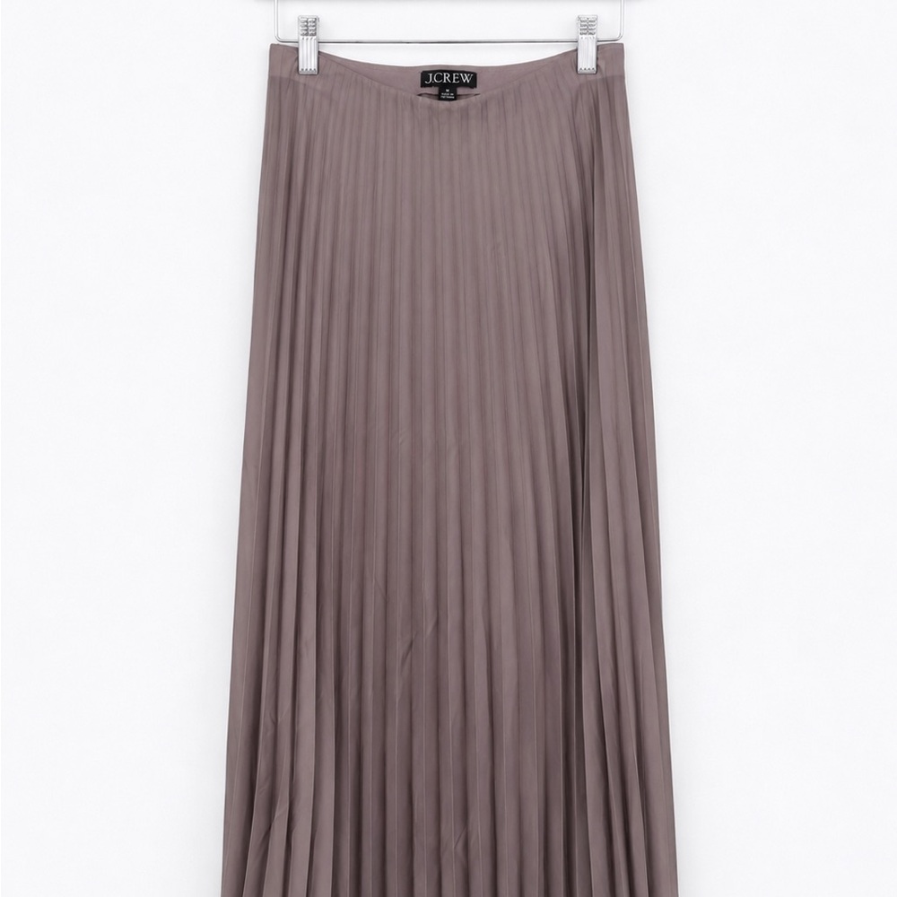 J. Crew Pleated Maxi Skirt in Mauve Taupe